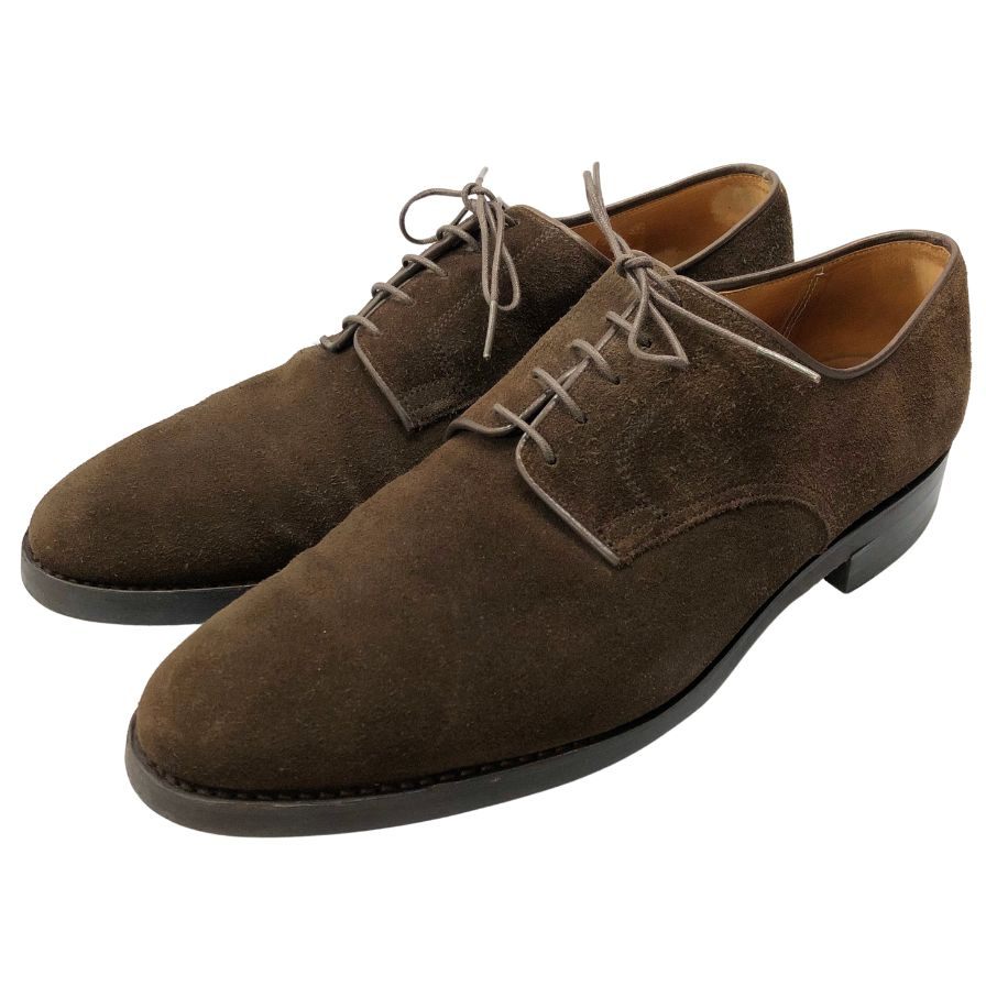 【CROCKETT&JONES】クロケット&ジョーンズ ビジネスシューズ スエード ブラウン(茶系) サイズ 9.5 E ラスト