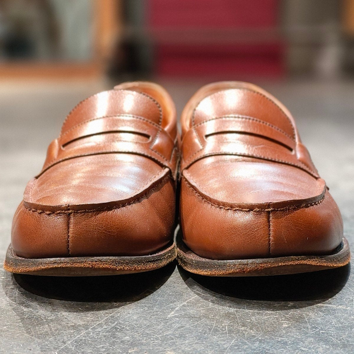 希少 【J.M.WESTON】ジェイエムウエストン 旧旧ロゴ 180 シグニチャーローファー カーフ タンブラウン サイズ UK4D 41ラスト 定価¥151,800-