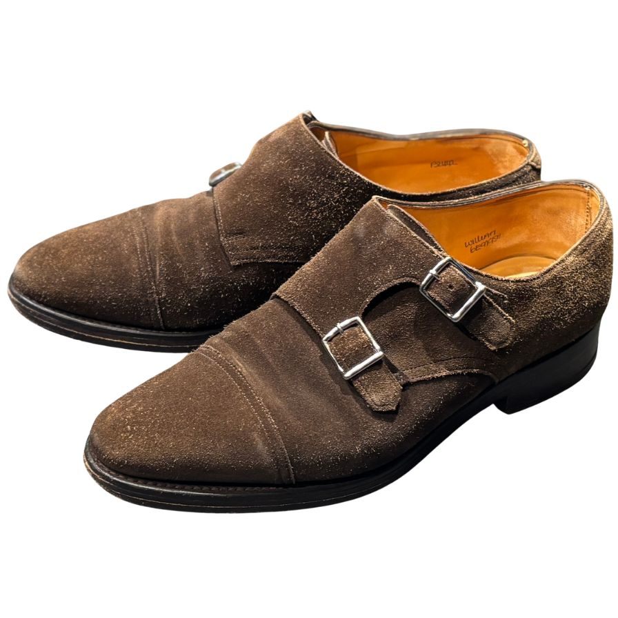 【JOHN LOBB】ジョンロブ ウィリアム ダブルモンク スエード ブラウン サイズUK6E