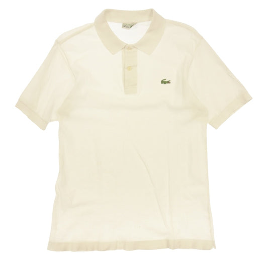 【LACOSTE】ラコステ 80年代中期 フレラコ ポロシャツ フランス製 ホワイト サイズ 3