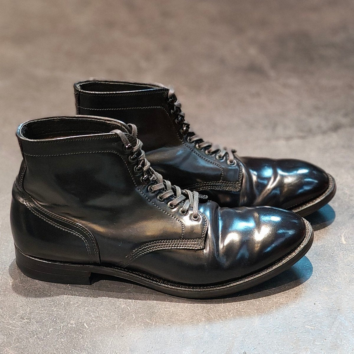 希少 【ALDEN】オールデン アナトミカ別注 1124 プレーントゥ ブーツ コードバン ブラック サイズUS9D モディファイドラスト