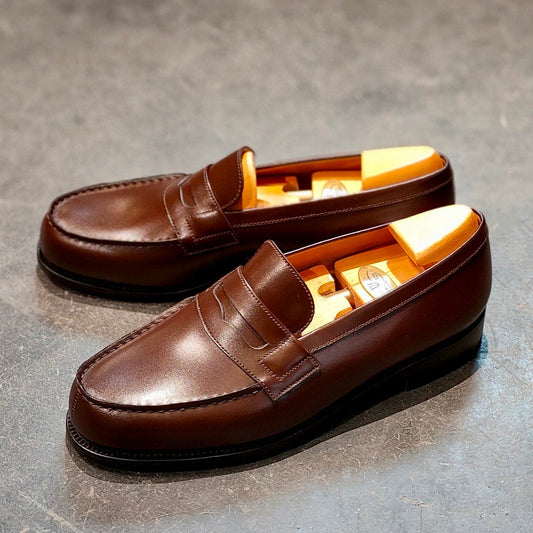 新品未使用【J.M.WESTON】ジェイエムウエストン 180 シグニチャーローファー ローファー ボックスカーフ チョコレート サイズ 6D 41ラスト 参考定価¥156,200-