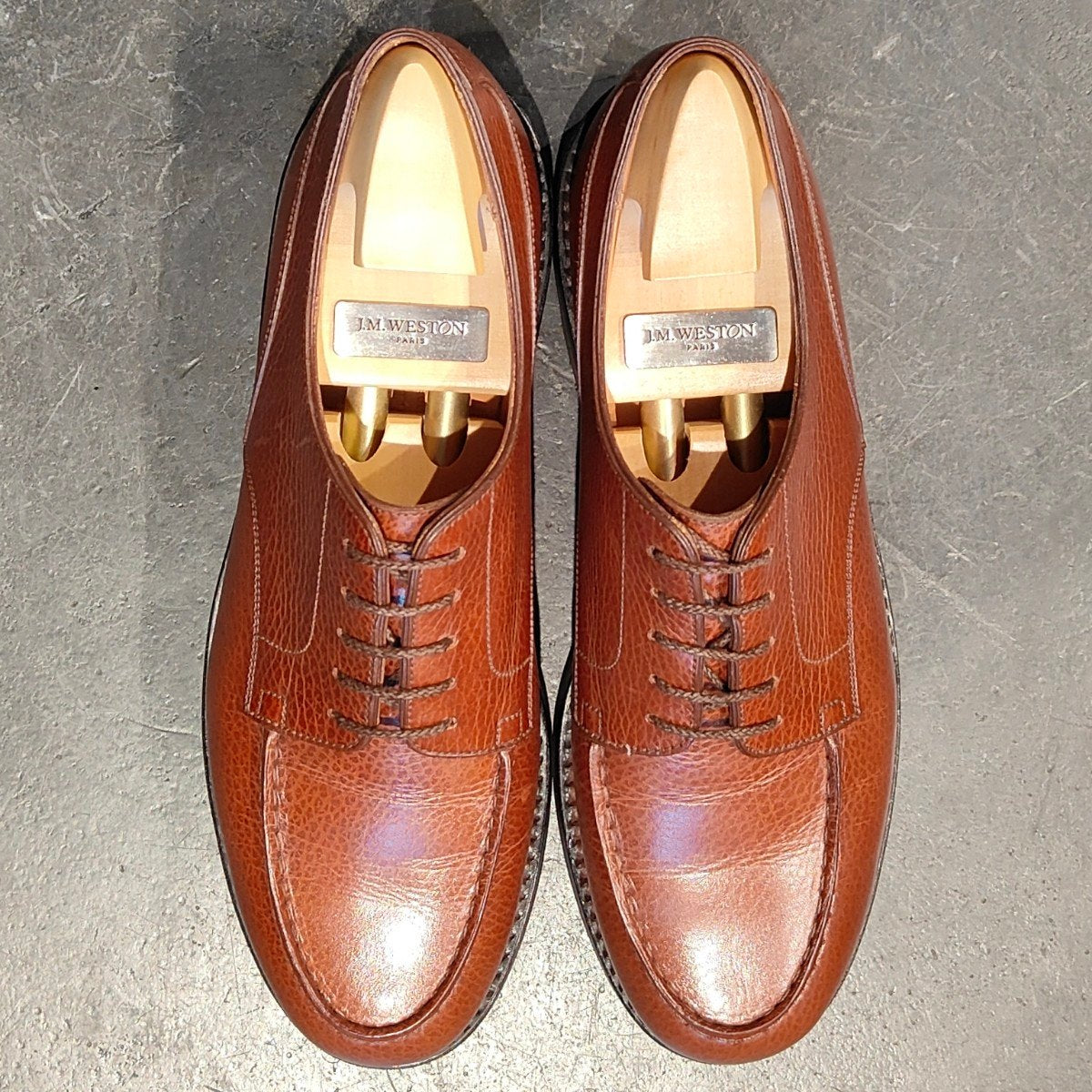 極美品【J.M.WESTON】ジェイエムウエストン 641 ゴルフ Uチップ グレインレザー ブラウン サイズ UK6C 31ラスト 定価¥168,300-
