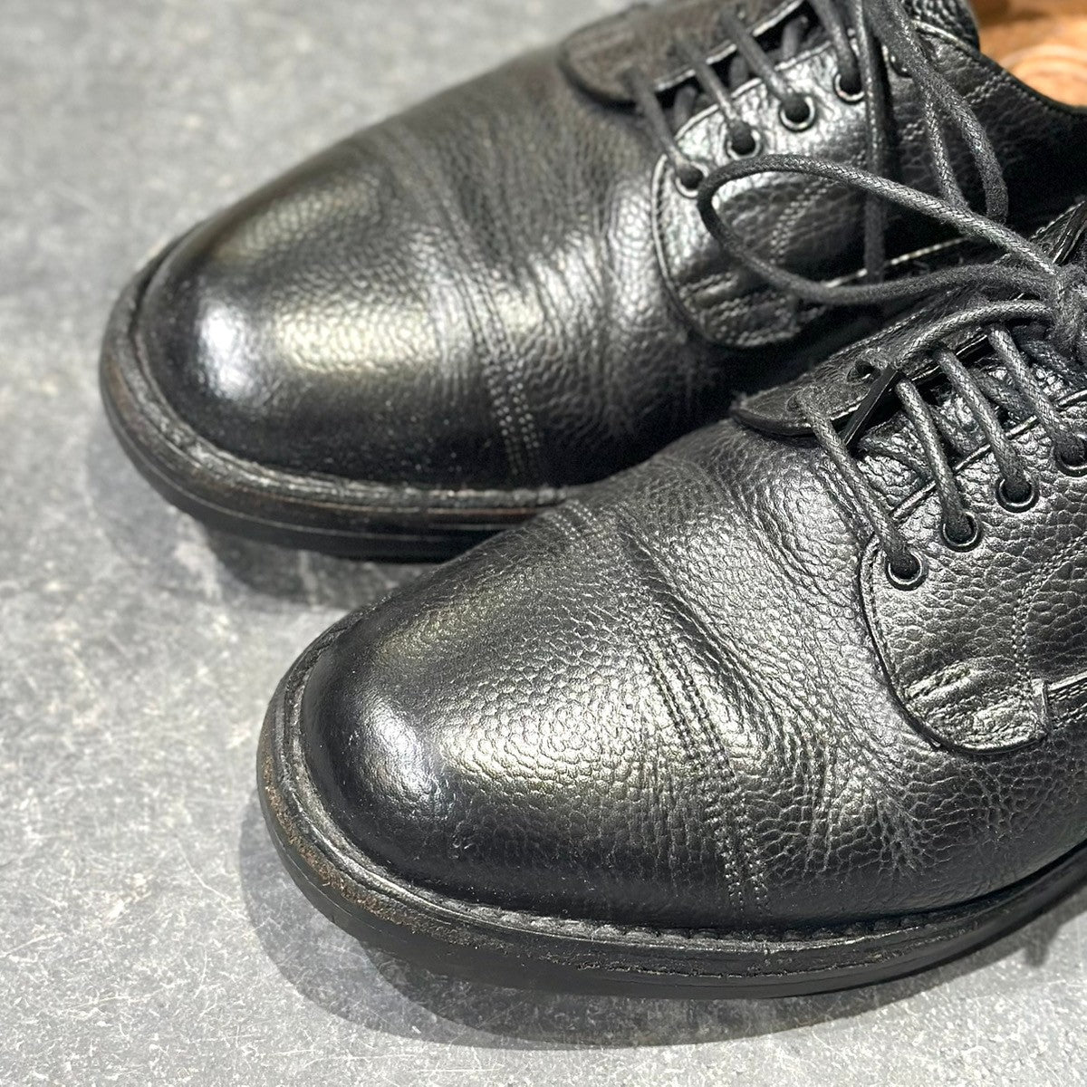 【JOSEPH CHEANEY】ジョセフチーニー 4436 ケンゴン2 グレインレザー ブラック メンズ サイズUK6.5 ラスト4436
