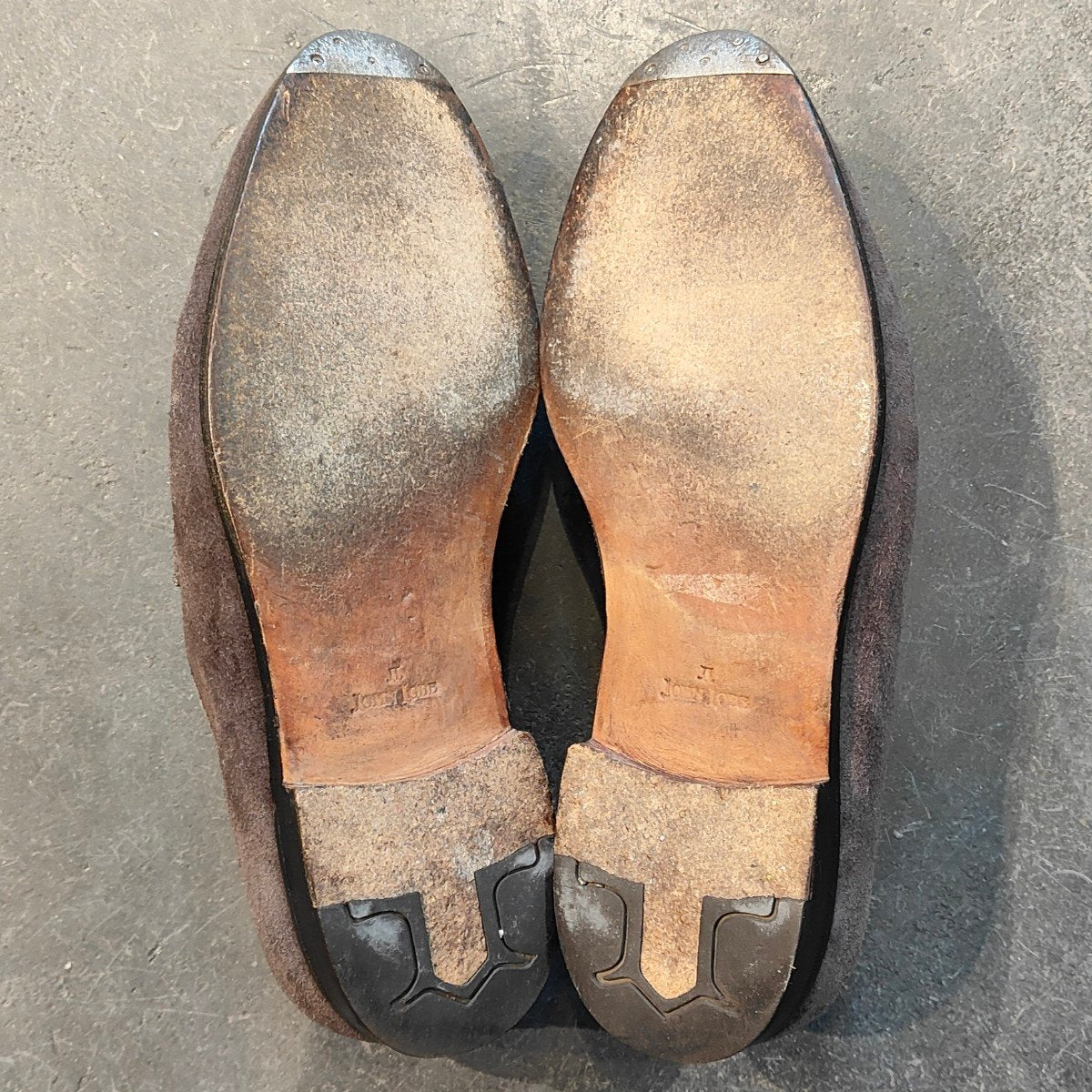 【JOHN LOBB】ジョンロブ ロペス ローファー スエード グレー サイズ UK6E 4395ラスト 参考定価¥269,500-