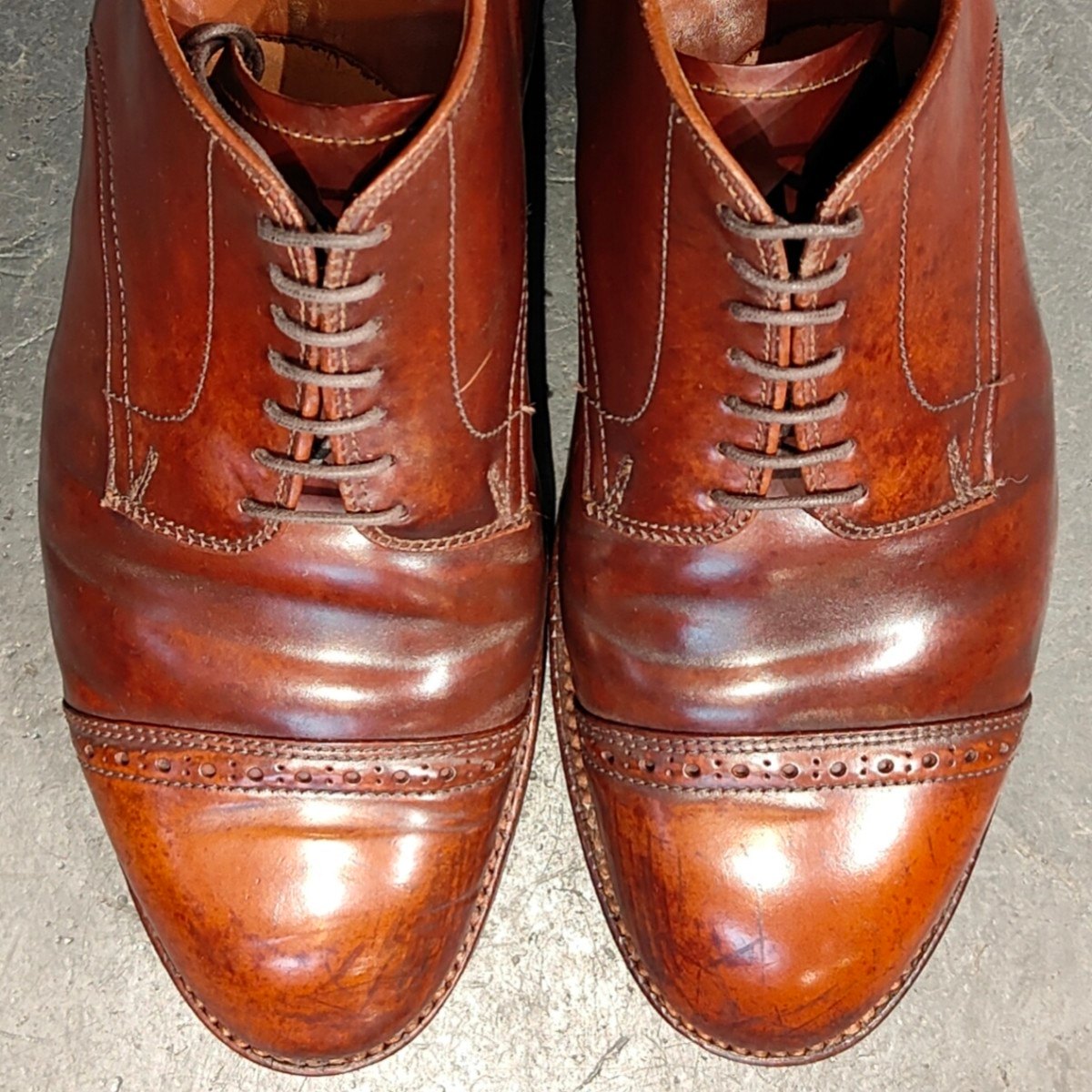 希少 【ALDEN】オールデン アナトミカ別注 56254 パンチドキャップトゥ コードバン ラベロ サイズUS9D モディファイドラスト