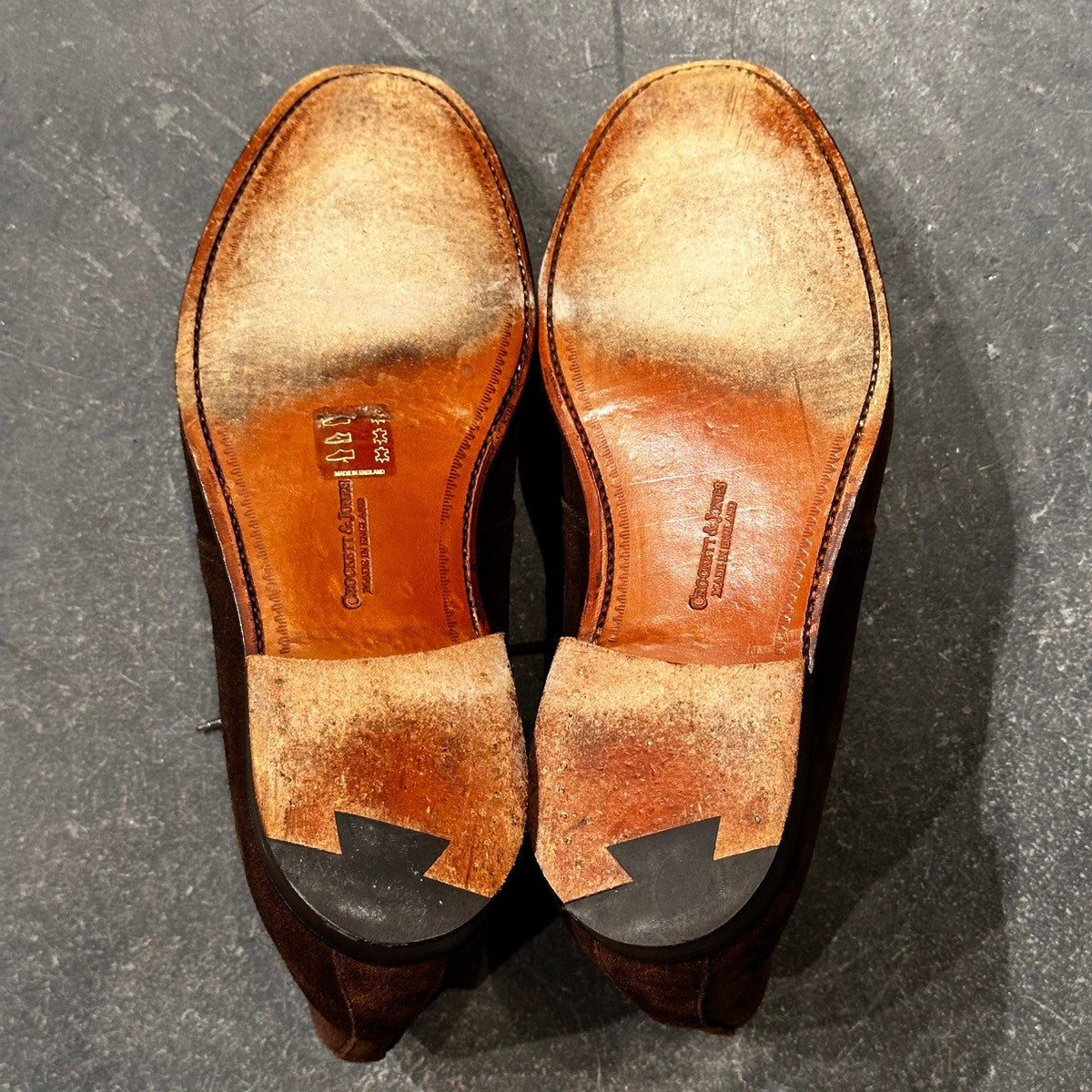 極美品【CROCKETT&JONES】クロケット&ジョーンズ チャートシー チャッカブーツ スエード ブラウン サイズUK7.5E 224ラスト