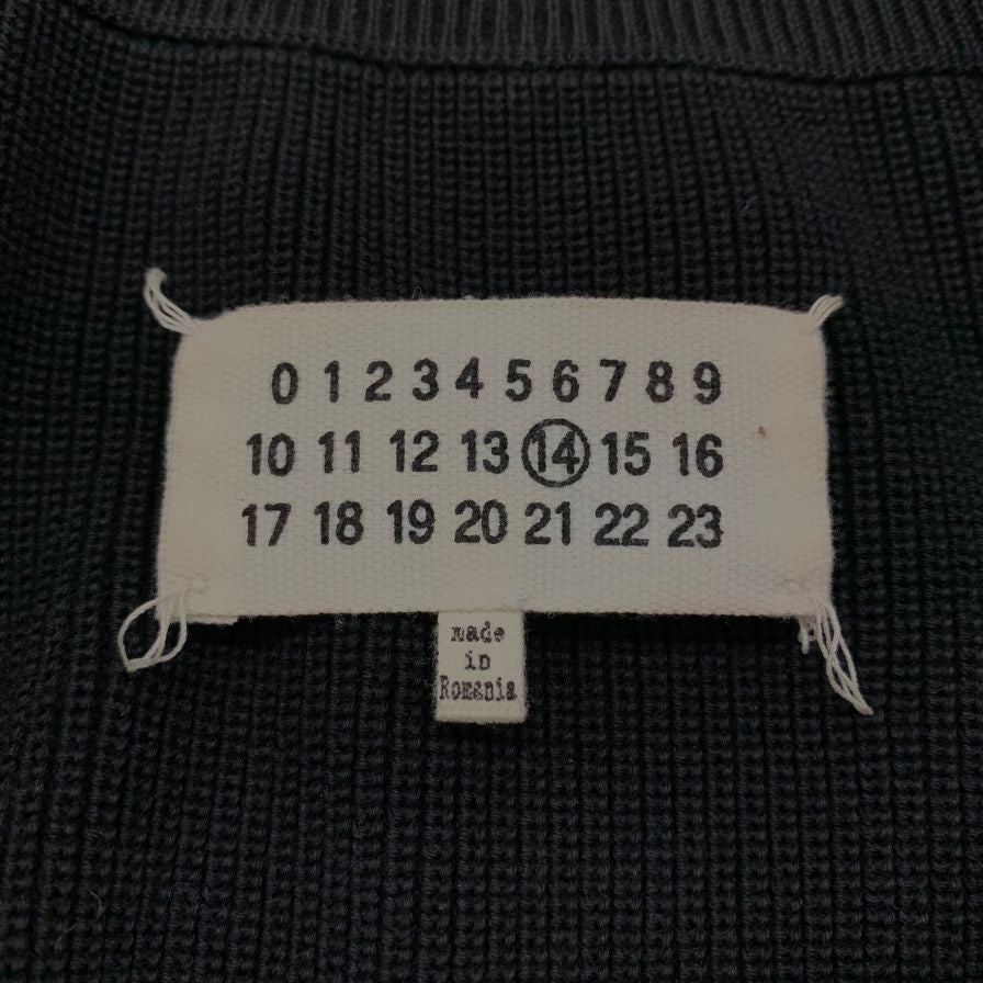 【Maison Margiela】メゾンマルジェラ ニットジャケット ドライバーズニット ブラック サイズ M