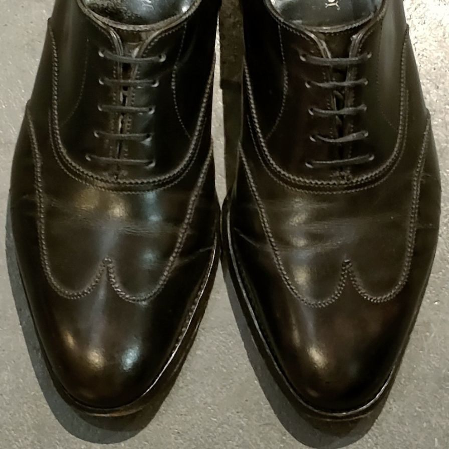 ダメージ品【JOHN LOBB】ジョンロブ ウィドナー カーフ ブラック サイズ UK6.5E 8695ラスト ※クラックあり