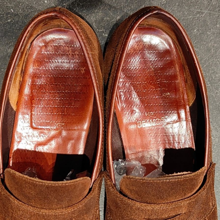 【CROCKETT&JONES】クロケットジョーンズ×BEAMSF アンラインドローファー スエード ブラウン サイズUK9