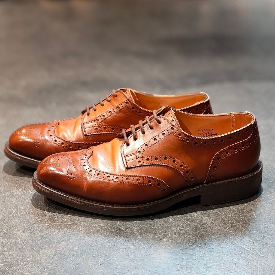 【Tricker’s】トリッカーズ ニューバリー フルブローグ カーフ ブラウン サイズUK6
