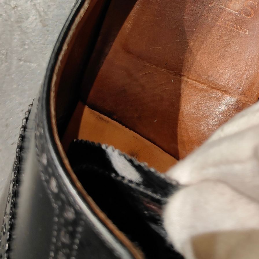 【CROCKETT&JONES】クロケット&ジョーンズ ウエストフィールド セミブローグ カーフ ブラック サイズ8E 341ラスト参考定価¥137,500-