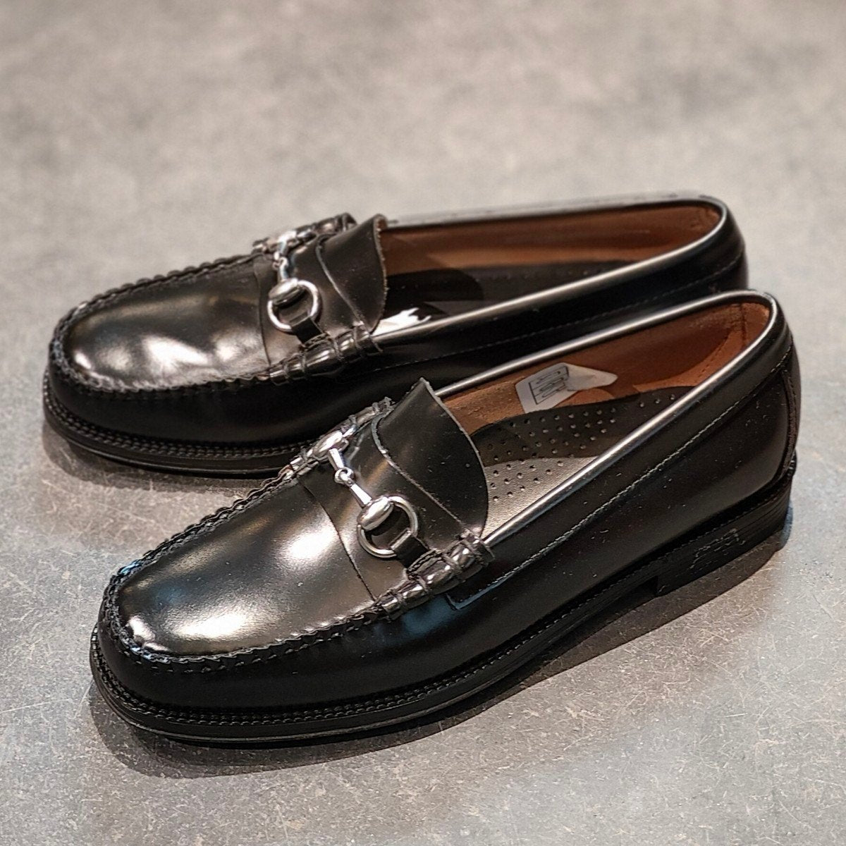 新品未使用 【G.H.Bass&Co. 】 ジーエイチバス 11775 リンカーン ビットローファー ハイシャインレザー ブラック サイズ US7 定価¥34,100-