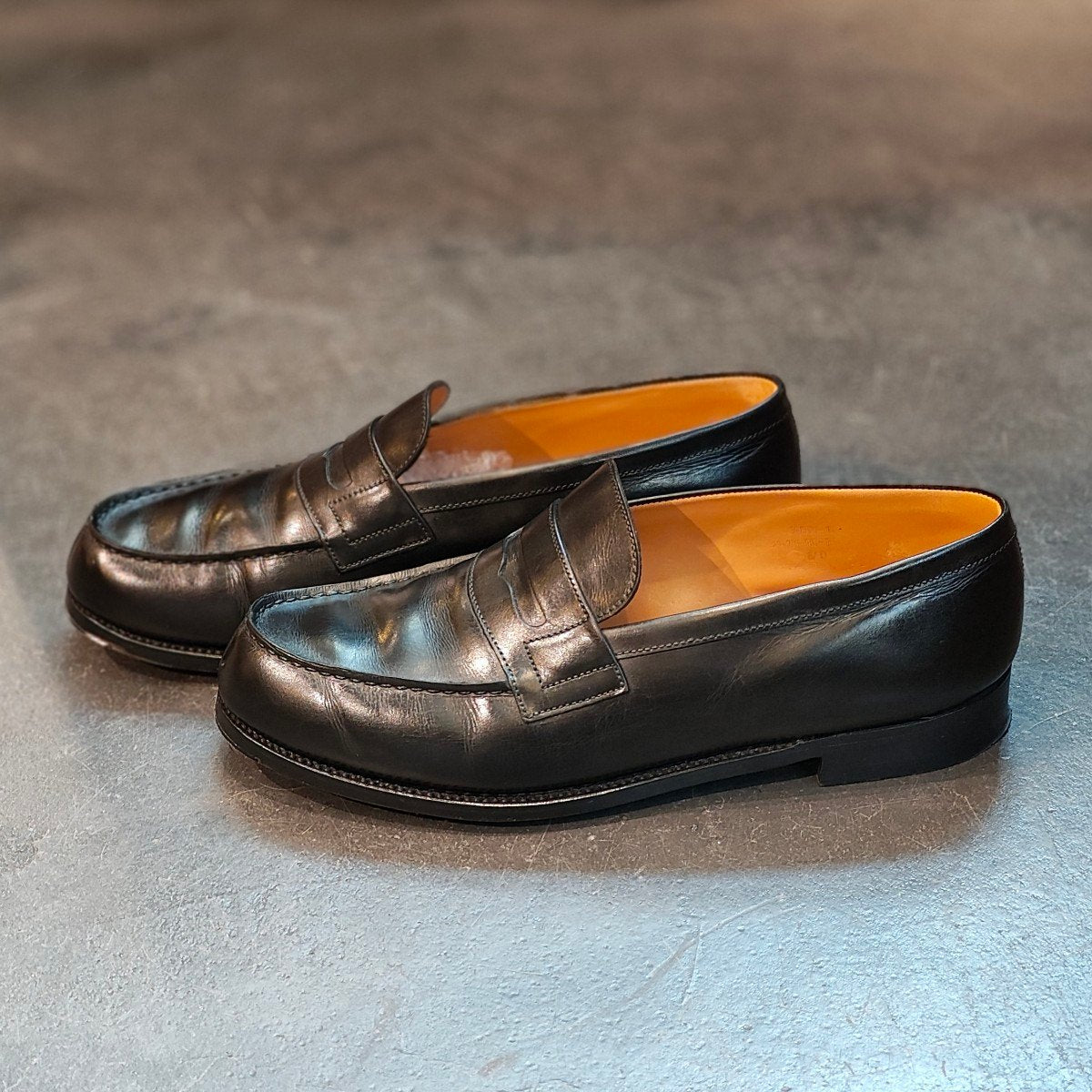 【J.M.WESTON】ジェイエムウエストン 180 シグニチャーローファー ボックスカーフ ブラック サイズ UK6.5D 41ラスト 定価¥151,800-