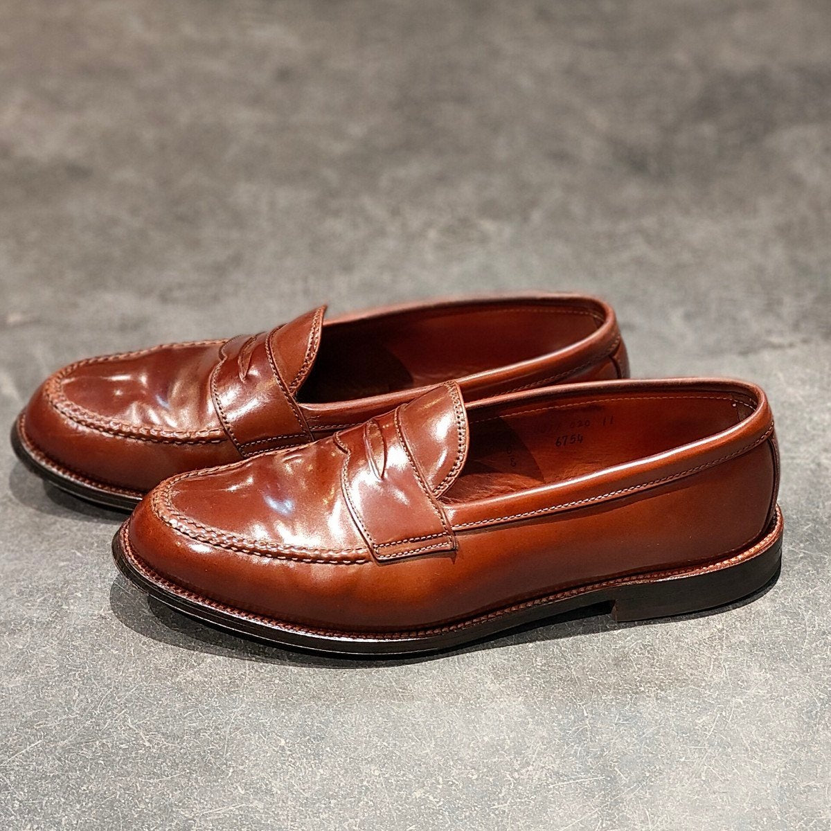希少 美品 【ALDEN】オールデン オールデンショップサンフランシスコ別注 6754 ペニーローファー コードバン ラベロ サイズ US10.5E バンラスト