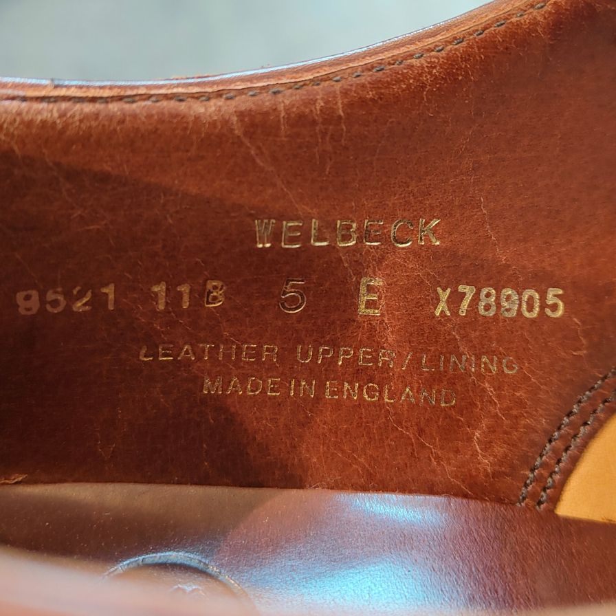【Crockett&Jones WELBECK】クロケット&ジョーンズ ビジネスシューズ ブラウン(茶系) サイズ 5E ラスト