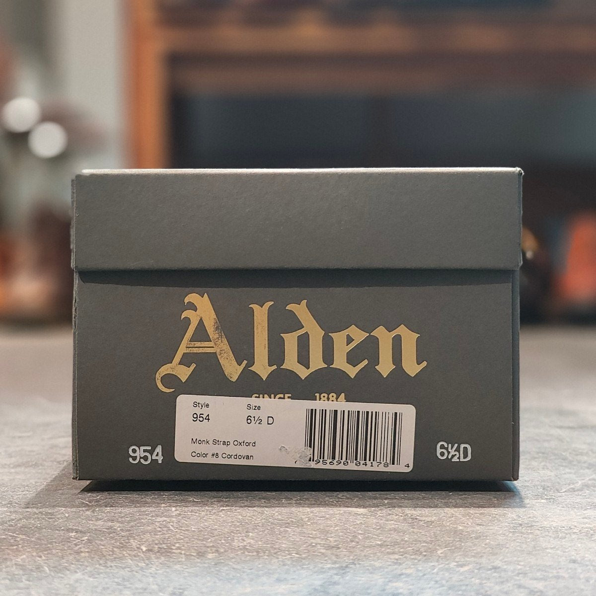 新品未使用 【ALDEN】オールデン 954 シングルモンク コードバン ダークバーガンディ サイズUS6.5D アバディーンラスト 参考定価¥220,000-