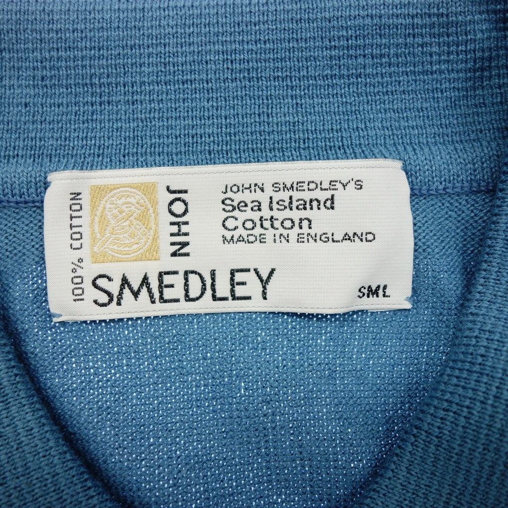 【JOHN SMEDLEY】ジョンスメドレー 90年代 シーアイランドコットン ニットポロ デッドストック ブルー サイズ S DEADSTOCK