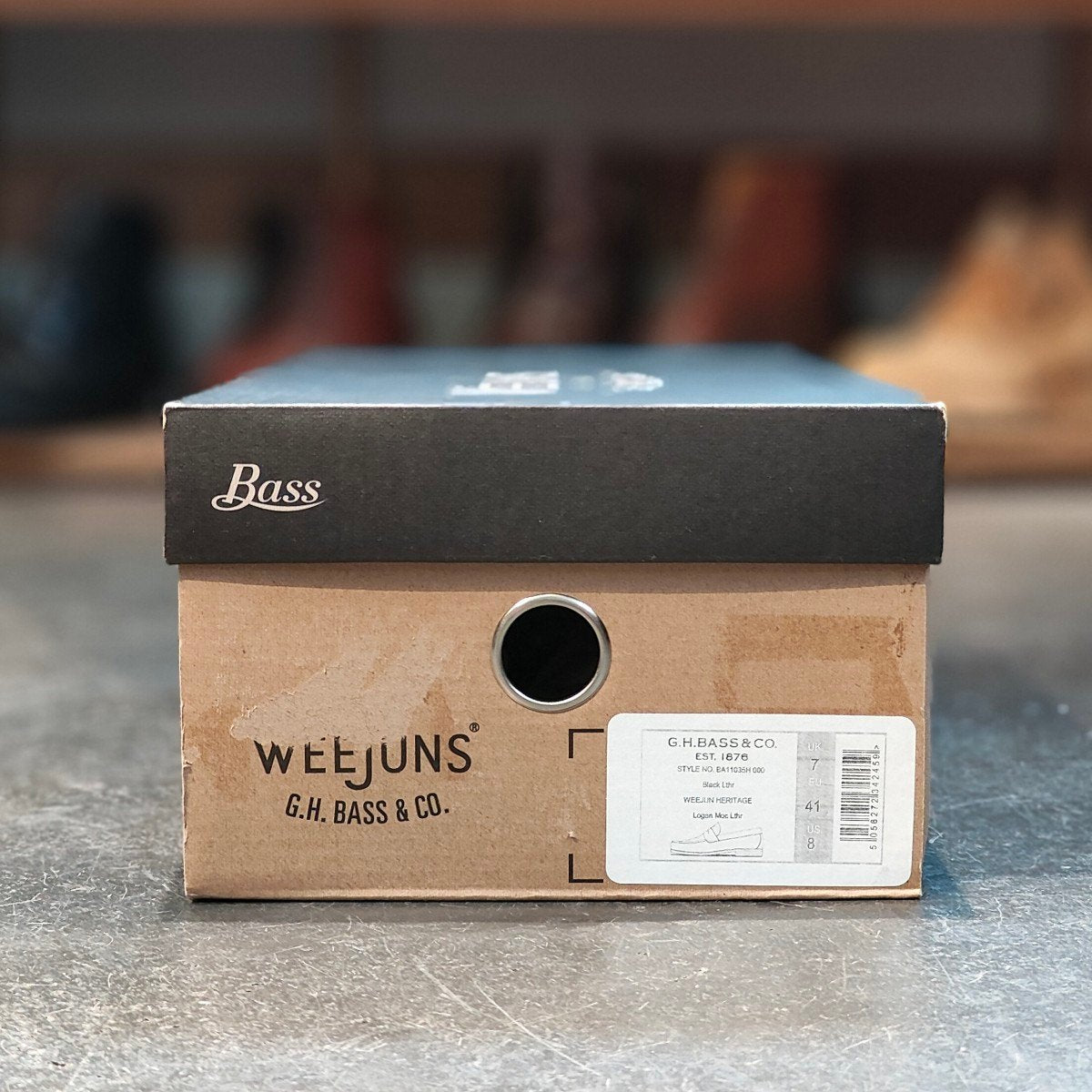 新品未使用 【G.H.Bass&Co.】ジーエイチバス 11035H ローガン ローファー カーフ ブラック サイズ US8 定価¥33,000-