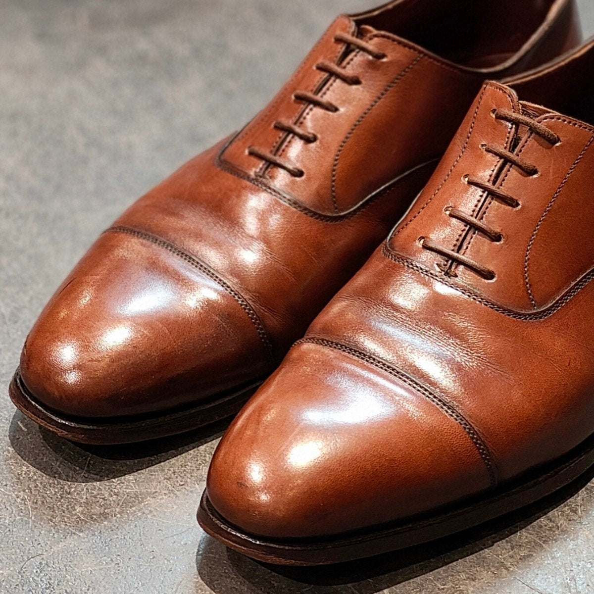 【CROCKETT&JONES】クロケット&ジョーンズ オードリー3ストレートチップ カーフ ブラウン サイズ UK8.5E