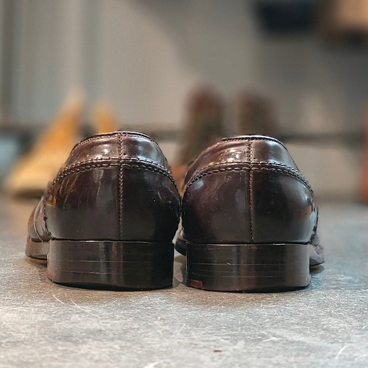 希少 美品 【ALDEN】オールデン×ブルックスブラザーズ 36365 フルサドルローファー コードバン ダークバーガンディ サイズ US9.5D アバディーンラスト