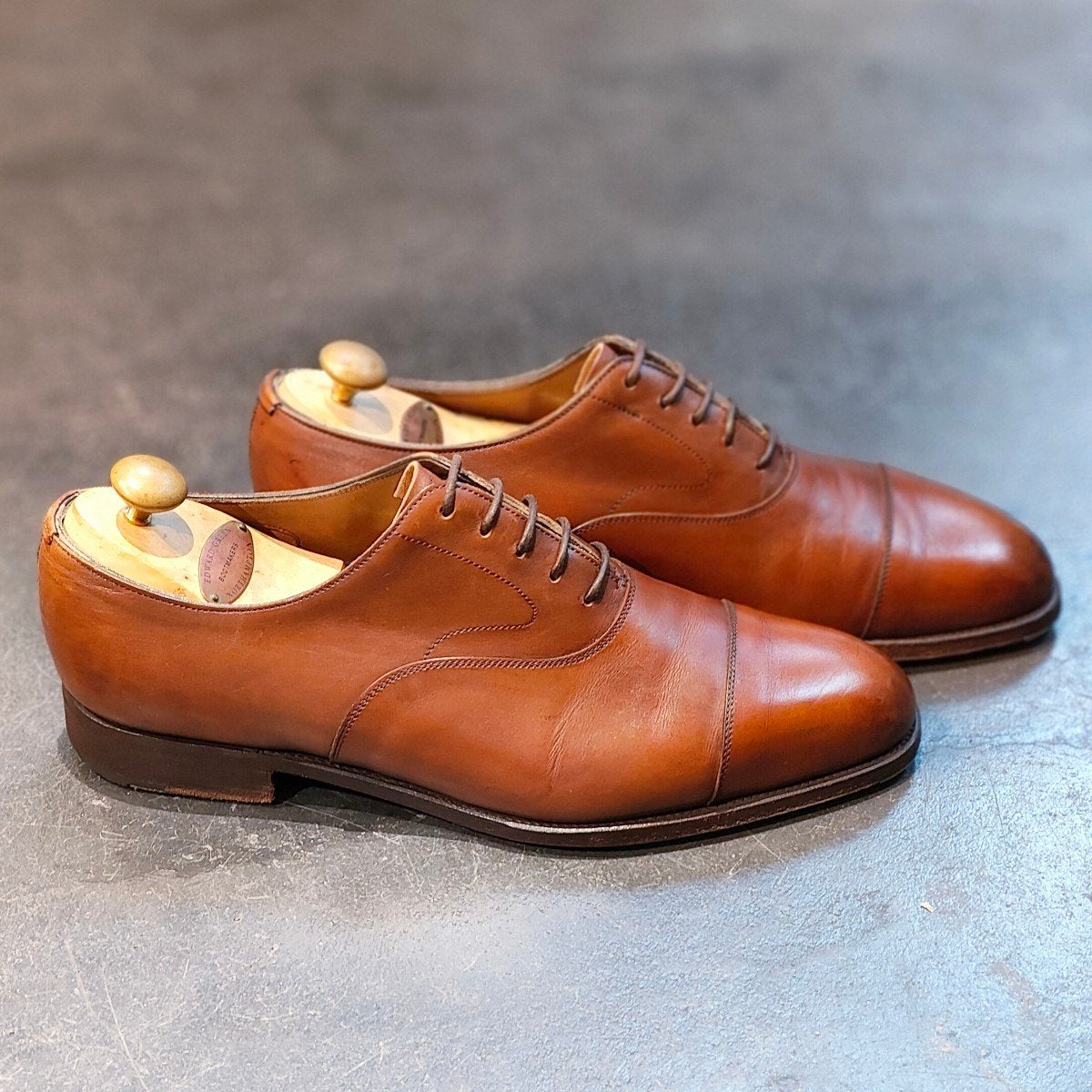 【EDWARD GREEN】エドワードグリーン チェルシー ストレートチップ カーフ ダークオークアンティーク サイズ UK6E 82ラスト 定価¥217,800-