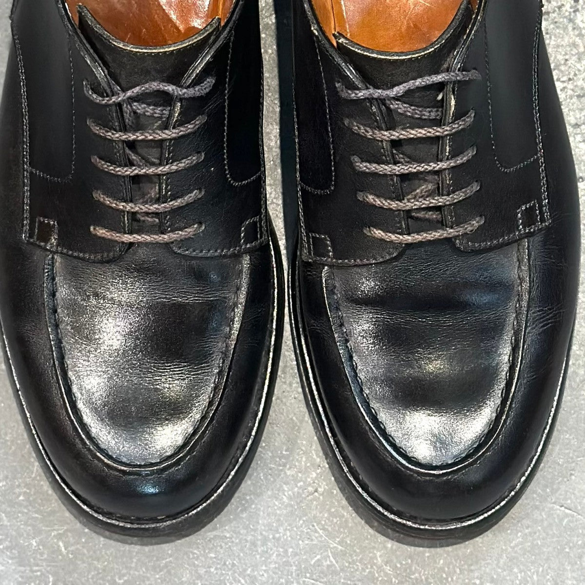 美品【J.M.WESTON】ジェイエムウエストン 641 旧旧ロゴ Uチップ カーフ ブラック サイズ UK5.5C 31ラスト