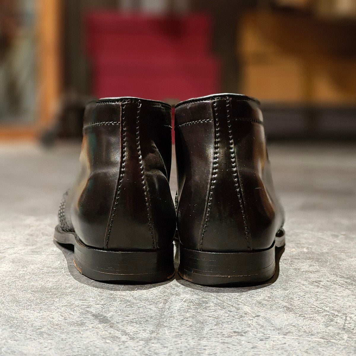 極美品 【ALDEN】オールデン レザーソウル別注 14789 チャッカブーツ コードバン ブラック サイズ US9D プラザラスト
