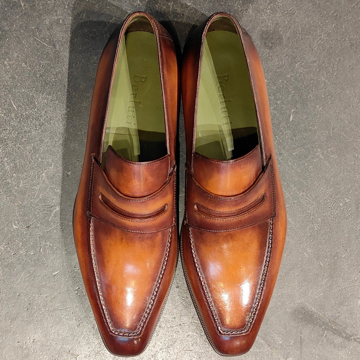 新品未使用 【BERLUTI】ベルルッティ アンディ ローファー カーフ パティーヌ ブラウン サイズ UK9