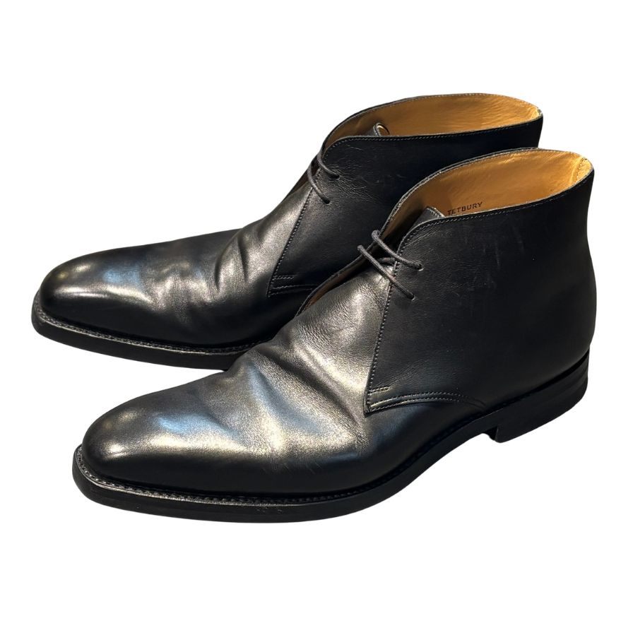 【クロケット&ジョーンズ レザーブーツ チャッカ テットベリー ブラック サイズUK9E CROCKETT&JONES】クロケット&ジョーンズ ブーツ ブラック(黒) サイズ UK9E ラスト