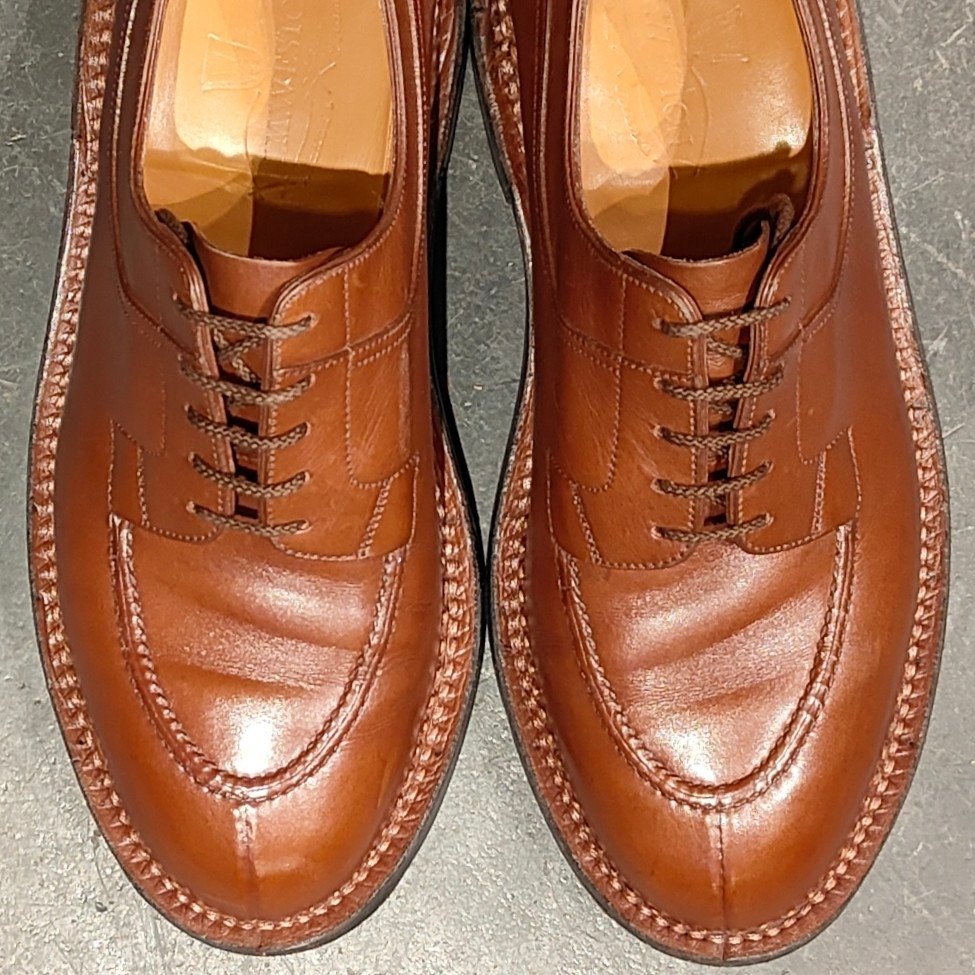 極美品-【J.M.WESTON】ジェイエムウエストン 677 ハントダービー Uチップ ロシアンカーフ タンブラウン サイズ UK6.5D 32ラスト 参考定価¥473,000-