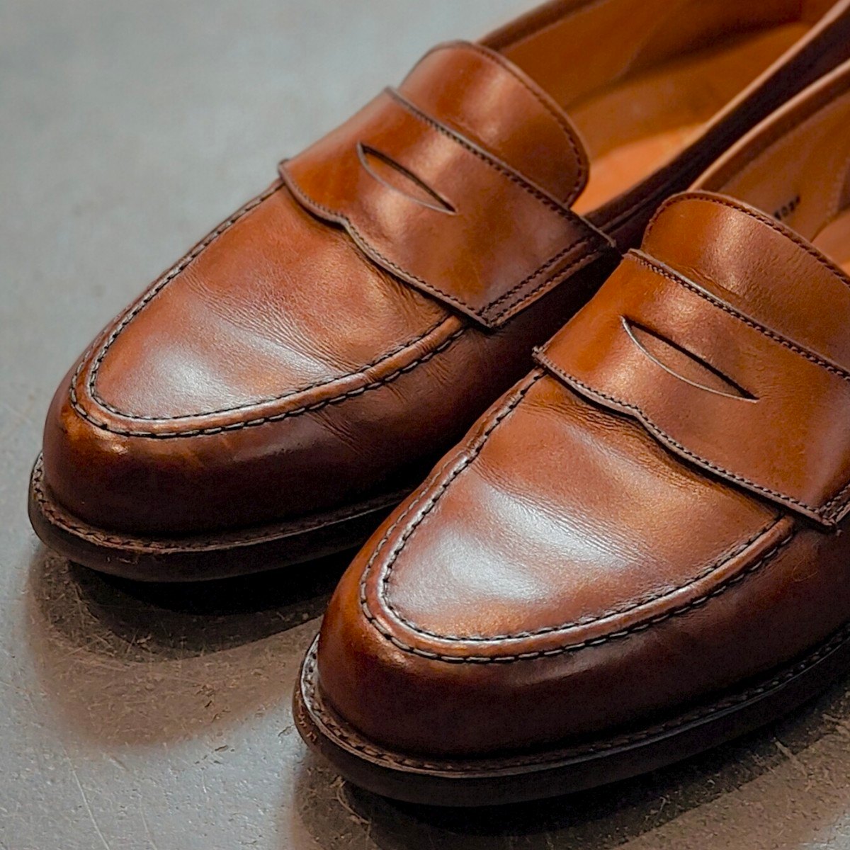 美品【Crockett&Jones】クロケット&ジョーンズ ボストン2 ローファー ウォータープルーフカーフ ダークブラウン サイズUK6E 376ラスト 参考定価¥121,000-