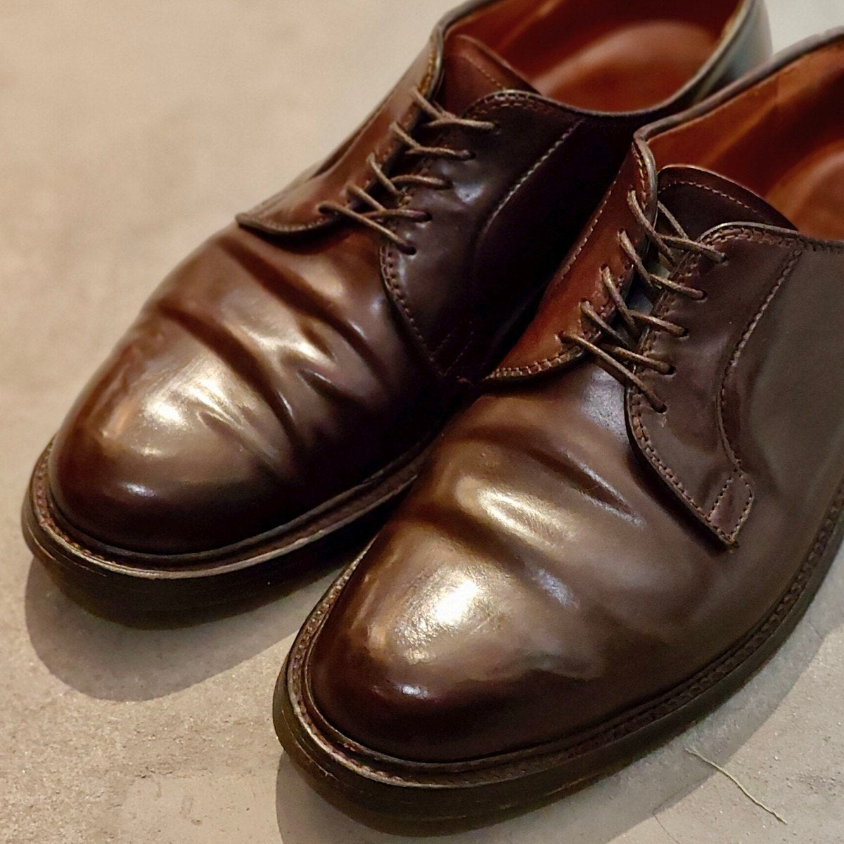 【ALDEN】オールデン 990 プレーントゥ コードバン ダークバーガンディ サイズ US7.5D バリーラスト 参考定価 ¥220,000-