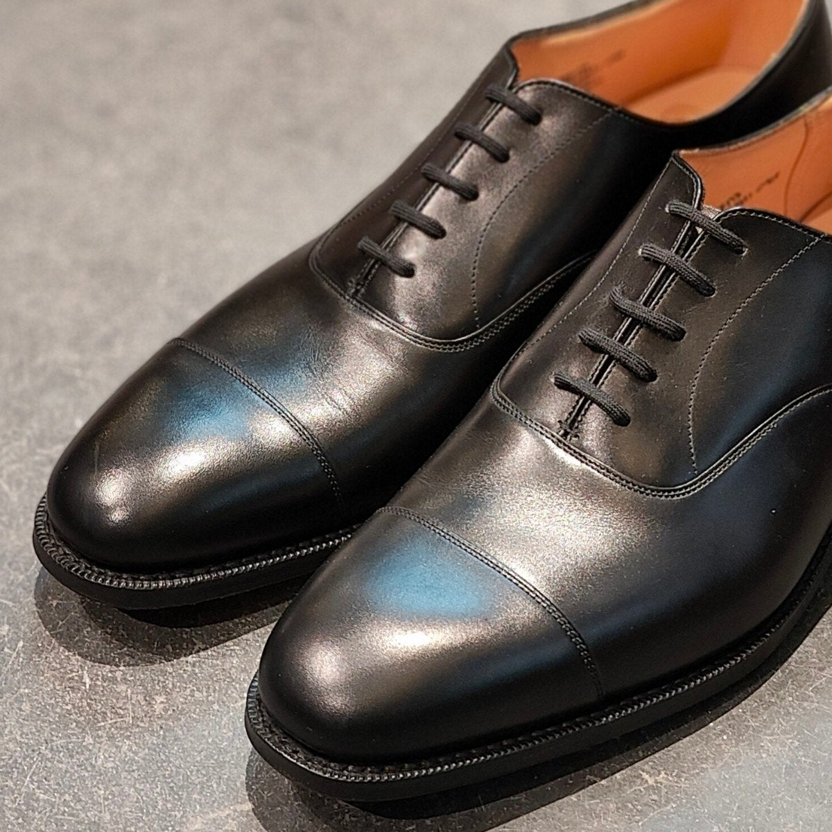 新品未使用 【Church's】チャーチ コンサル ストレートチップ カーフ ブラック サイズ UK85F 173ラスト 参考定価定価¥181,500-
