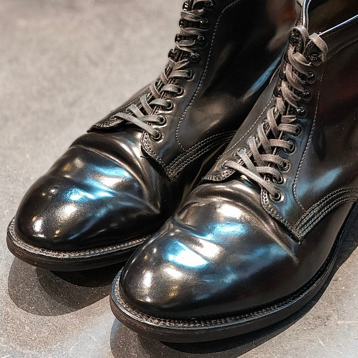 希少 【ALDEN】オールデン アナトミカ別注 1124 プレーントゥ ブーツ コードバン ブラック サイズUS9D モディファイドラスト