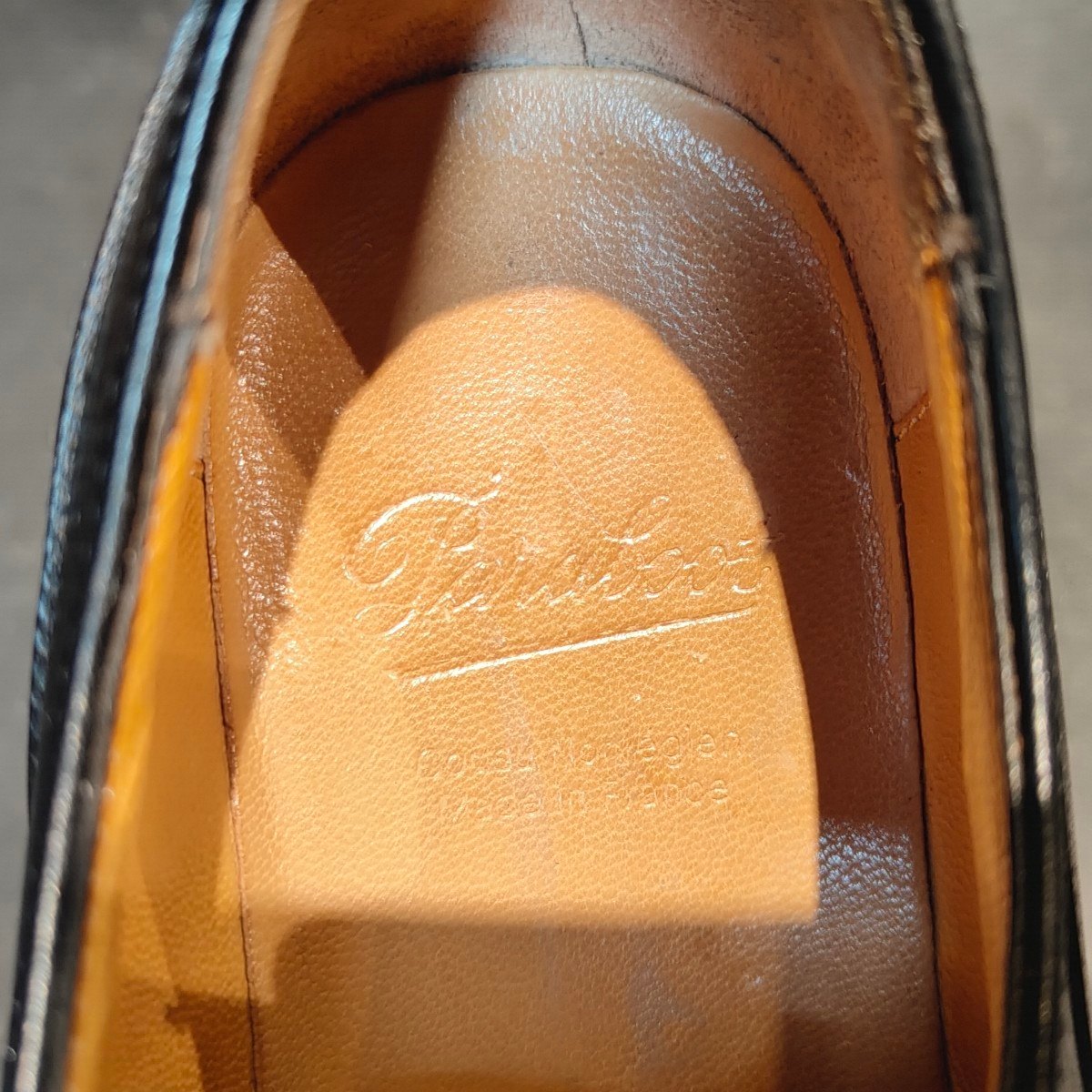 極美品 【PRABOOT】パラブーツ シャンヴァン 青山店20周年記念モデル シングルモンク カーフ ブラック サイズ UK7