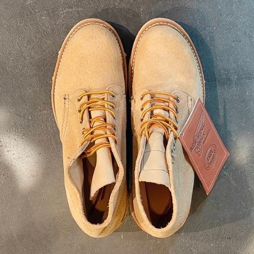 未使用品【REDWING】レッドウィング アイリッシュセッター 四角犬タグ ワークブーツ スエード ベージュ系 サイズ US7