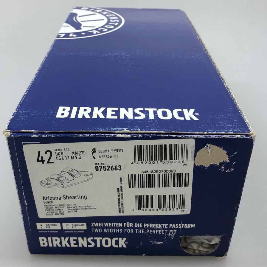 【BIRKENSTOCK】ビルケンシュトック スエード ブラック(黒) サイズ 27.0 ラスト