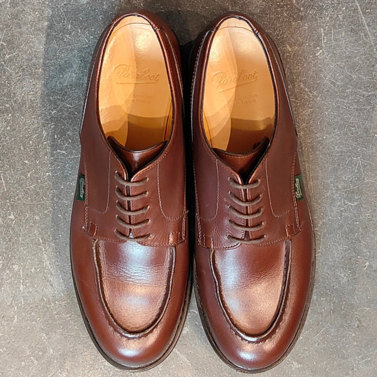 使用数回【Paraboot】パラブーツ シャンボード Uチップ リスレザー カフェ サイズ UK8.5 定価¥96,800-