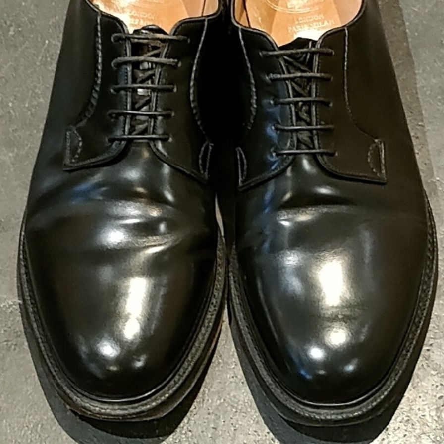 【Church's】チャーチ シャノン プレーントゥ ボリッシュドバインダーカーフ ブラック サイズ UK10G 103ラスト 参考定価¥181,500-