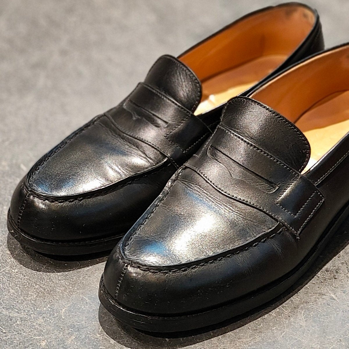 【J.M.WESTON】ジェイエムウエストン 180 シグニチャーローファー ボックスカーフ ブラック サイズ UK4.5C 41ラスト 定価¥156,200-