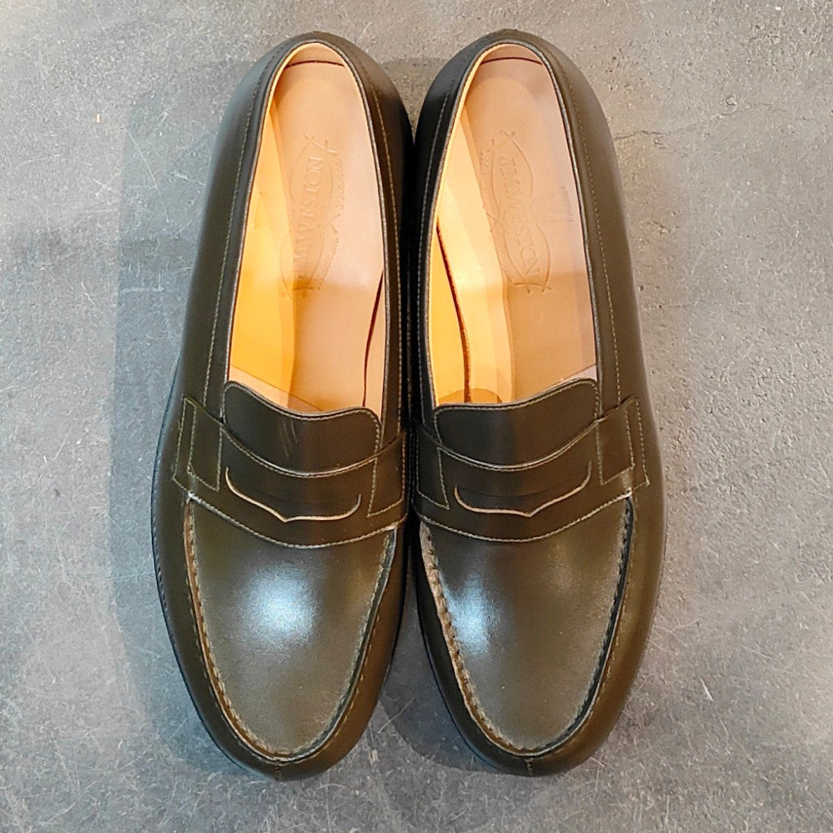 新品未使用 【J.M.WESTON】ジェイエムウエストン 180 シグニチャーローファー ボックスカーフ ハンターグリーン サイズ UK6.5D 41ラスト定価¥151,800-