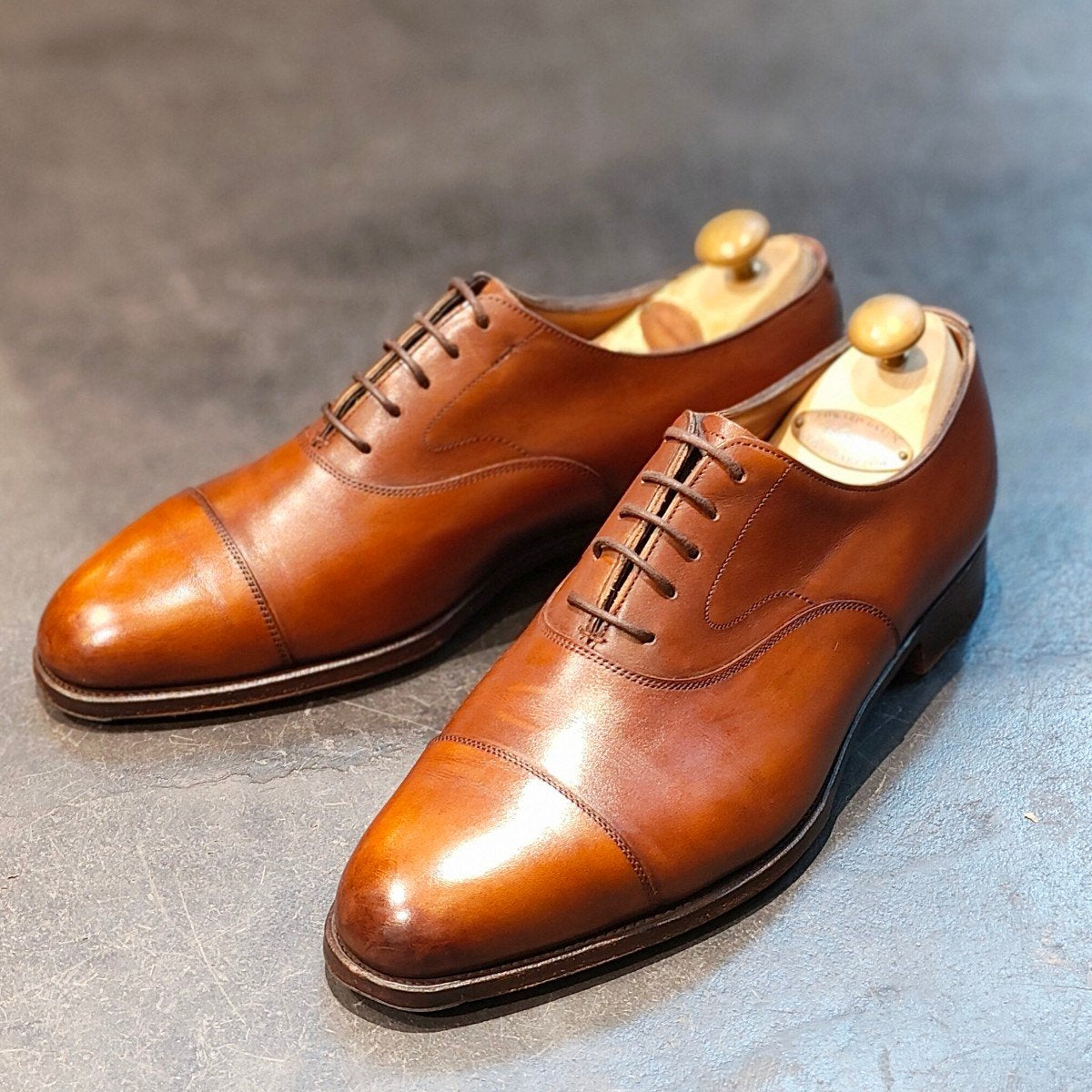【EDWARD GREEN】エドワードグリーン チェルシー ストレートチップ カーフ ダークオークアンティーク サイズ UK6E 82ラスト 定価¥217,800-