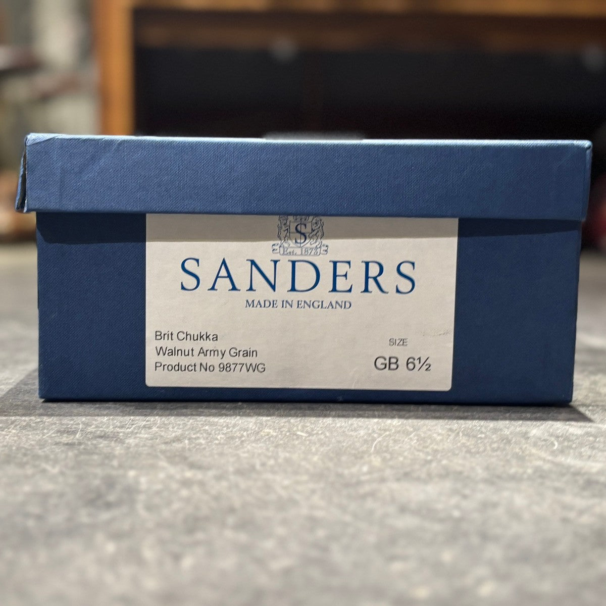 美品【SANDERS】サンダース ブリュットチャッカ 9877WG クレープソール グレインレザー ブラウン サイズ 6.5