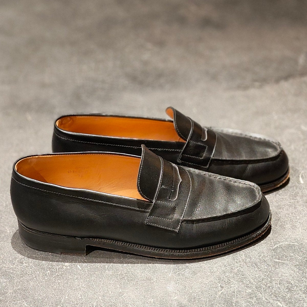 【J.M.WESTON】ジェイエムウエストン 180 シグニチャーローファー ボックスカーフ ブラック サイズ UK7D 41ラスト 定価¥156,200-