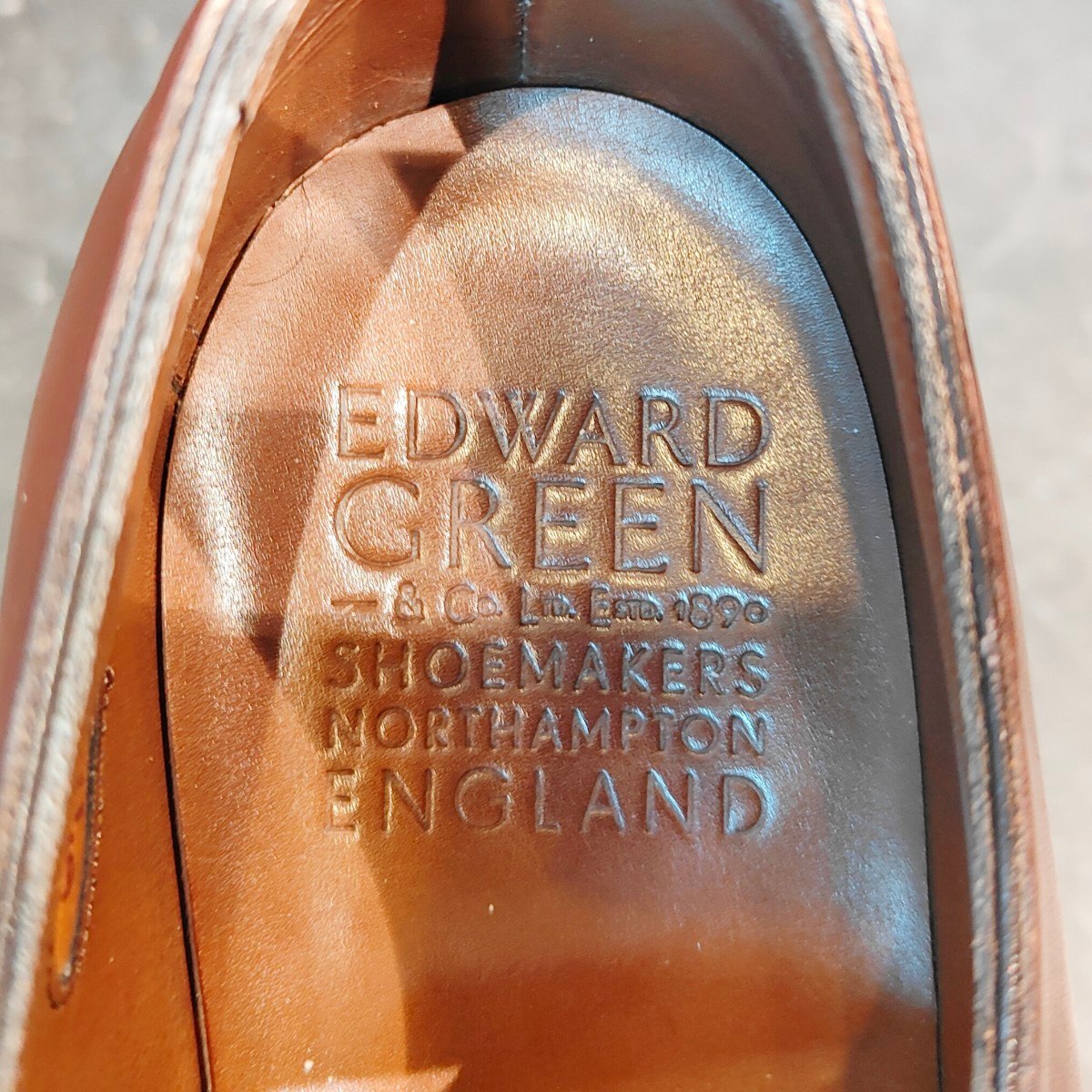 【EDWARD GREEN】エドワードグリーン チェルシー ストレートチップ カーフ ダークオークアンティーク サイズ UK6E 82ラスト 定価¥217,800-