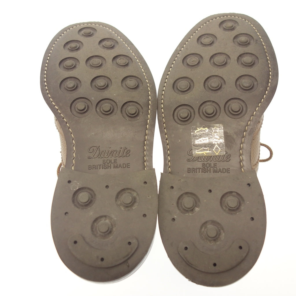 【Tricker’s】トリッカーズ バートン 5633 フルブローグ カーフ ベージュ UK6.5 BOURTON