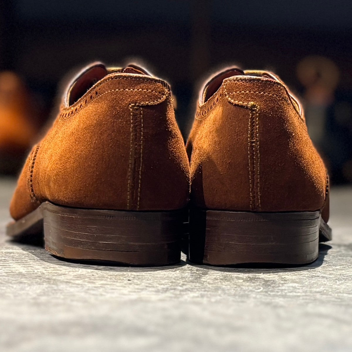 【JOHN LOBB】ジョンロブ スエードシューズ セイモア パンチドキャップトゥ スエード ブラウン サイズUK6.5E 236ラスト