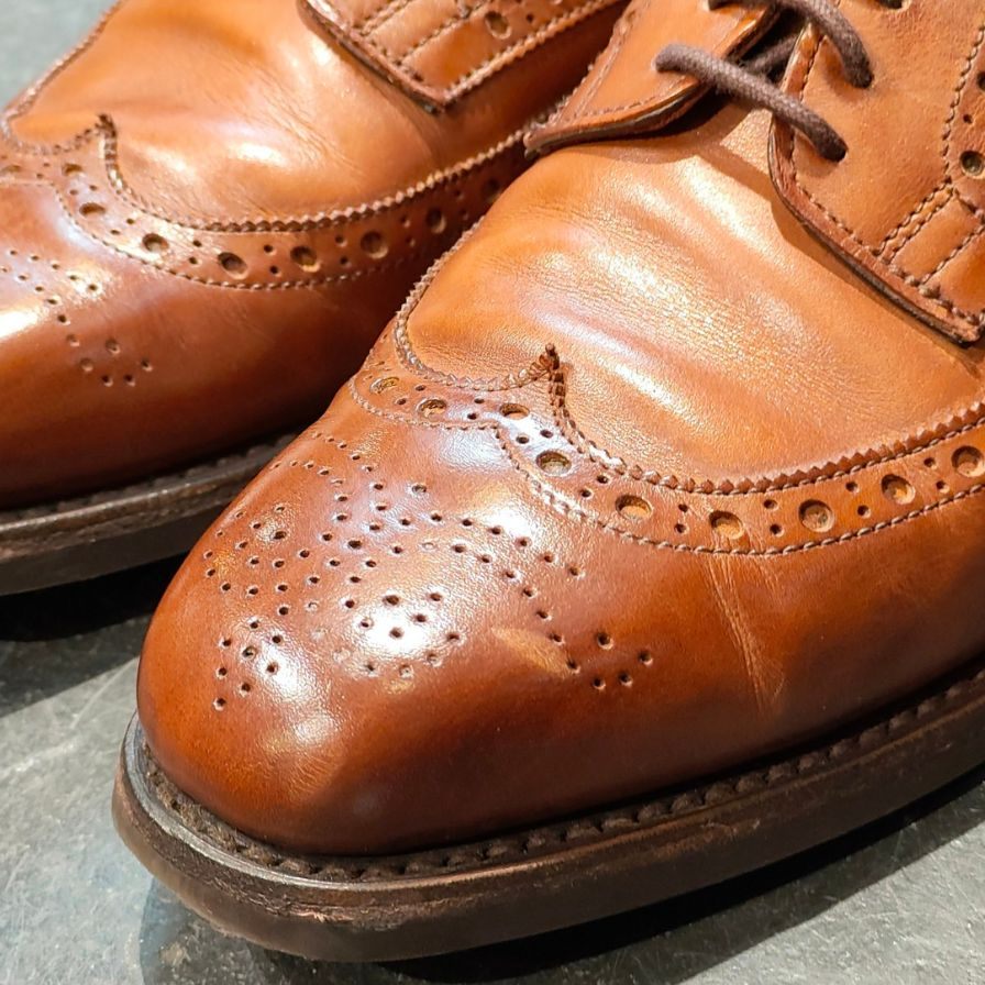 【Tricker’s】トリッカーズ ニューバリー フルブローグ カーフ ブラウン サイズUK6