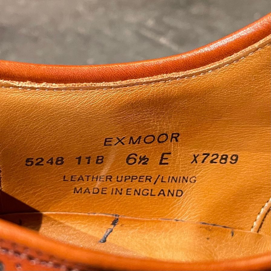 【CROCKETT&JONES】クロケットアンドジョーンズ エクスモア ウイングチップ カーフ ブラウン サイズ UK6.5E 348ラスト